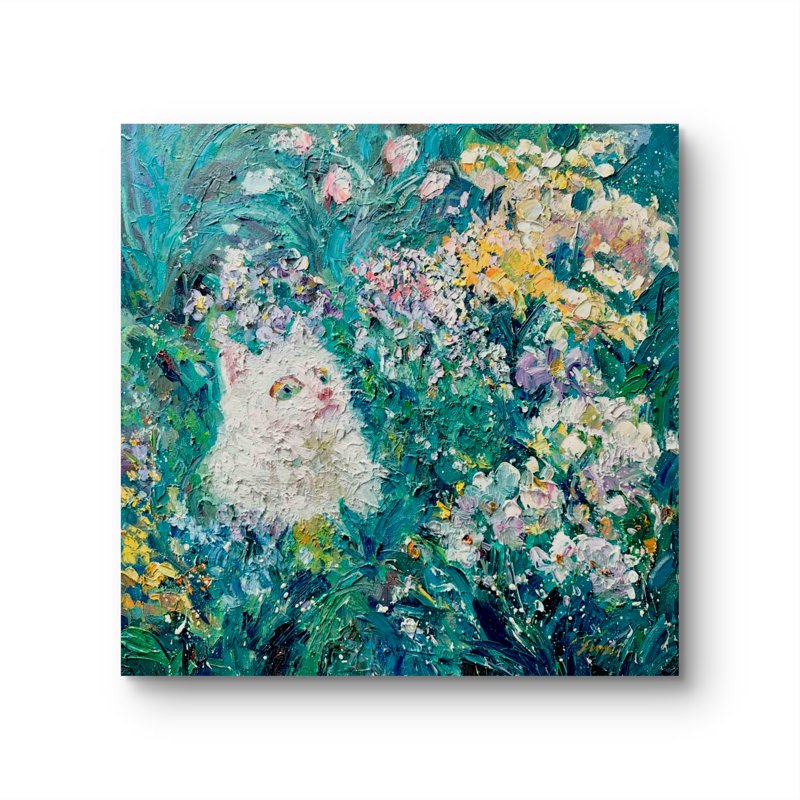 Hidden Gaze Oil On Gallery Wrapped Canvas 24X24